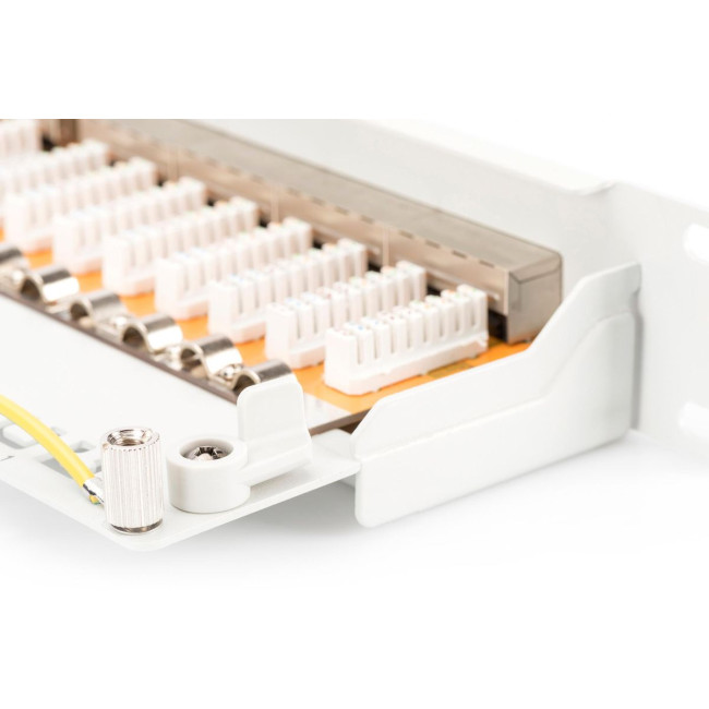 Патч-панель CAT 6, екранована, 24-порта RJ45, 8P8C, LSA, 1U DN-91624S DIGITUS by ASSMANN
