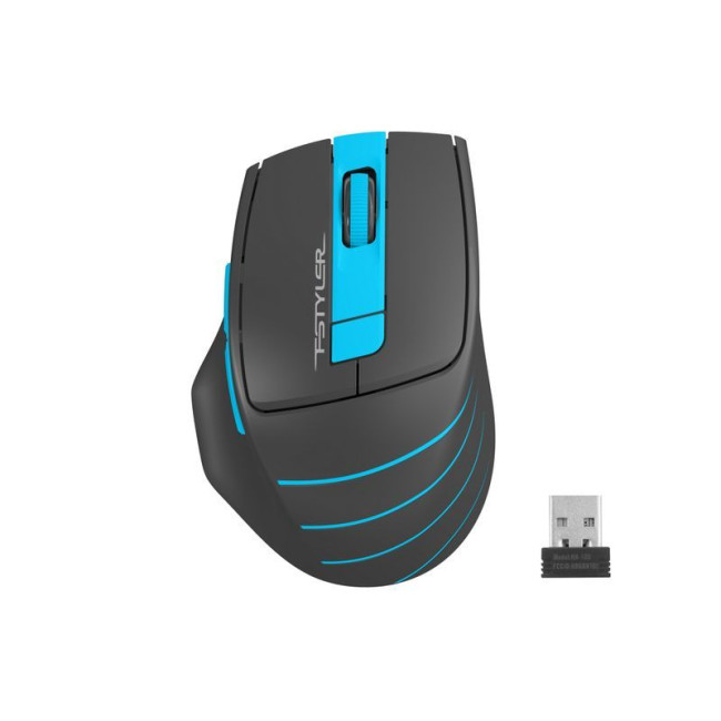 Миша бездротова безшумна Fstyler, USB, 2000 dpi, синій