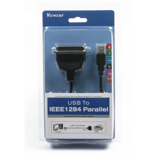 Кабель-перехідник USB1.1-LPT (bitronics), блістер