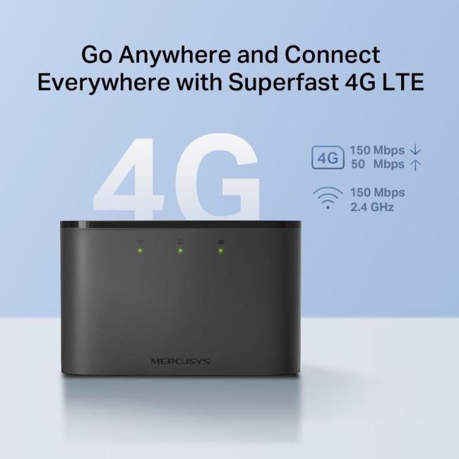 Точка доступу з функцією маршрутизації, мережеве обладнання MOBILE 150MBPS 4G LTE MT110 MERCUSYS