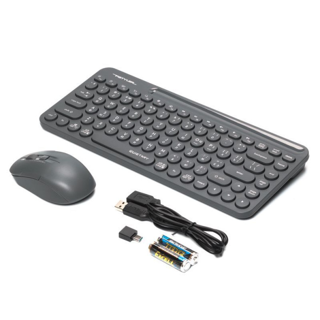 Комплект бездротовий Fstyler клавіатура+миша, сірий, USB