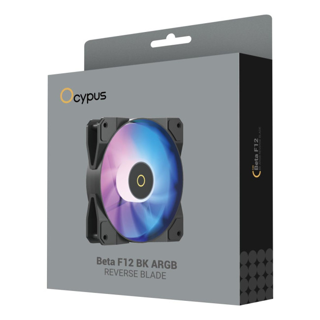 Корпусний вентилятор 120MM BETA F12 BK ARGB REVERSE BLADE (BETA-F12-BK1AM01X-GL) OCYPUS