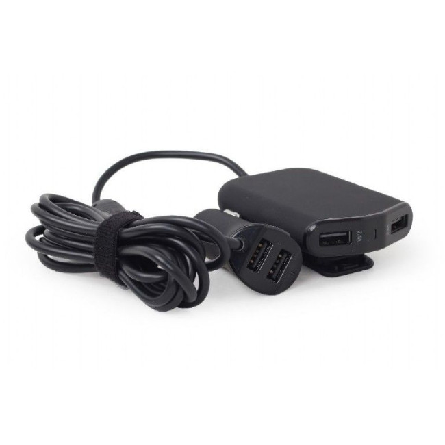 Автомобільний зарядний пристрій USB, 4 порти, 9.6 А