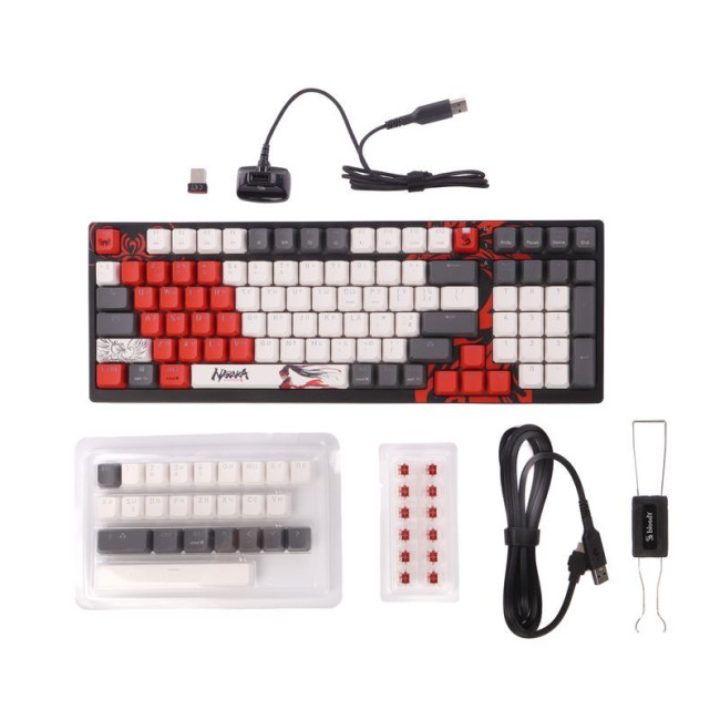 Клавіатура механічна ігрова, USB, RGB підсвічування, BLMS Red Plus Switch