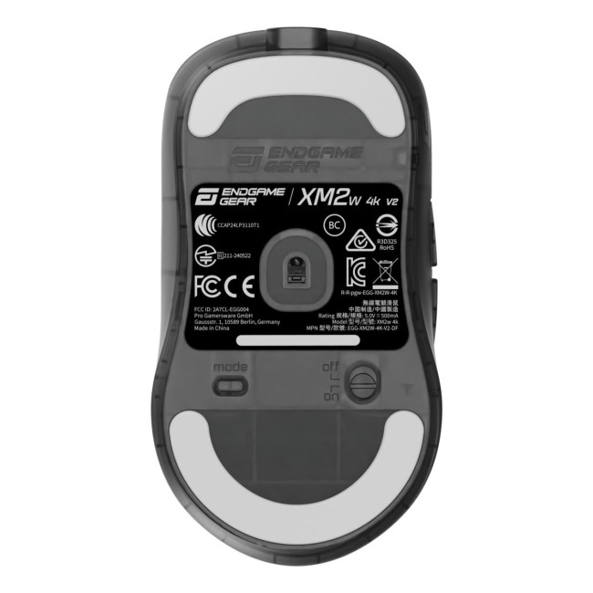 Миша ігрова бездротова Endgame Gear XM2w 4k v2, чорний (прозорий)