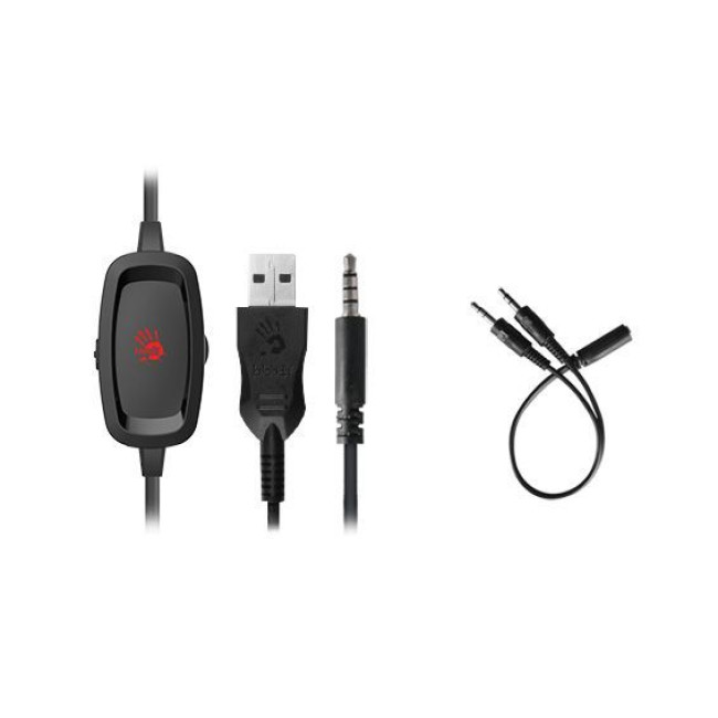 Ігрові навушники з мікрофоном, об'ємний звук, RGB підсвічування, USB+3.5 jack