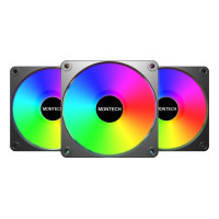 Набір із трьох вентиляторів для корпусу 120MM GF120 V2 ARGB PWM 3I1(B) MONTECH