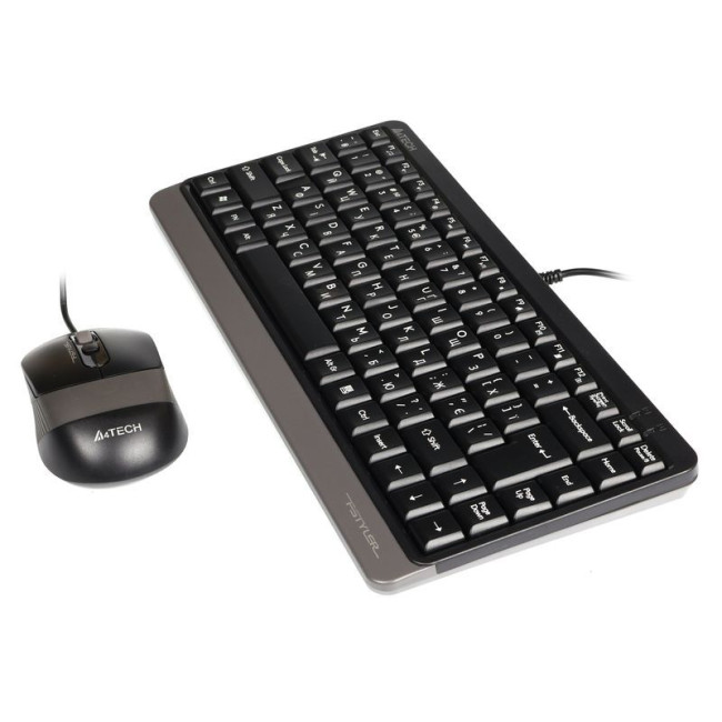 Комплект дротовий Fstyler клавіатура+миша, чорно-сірий, USB