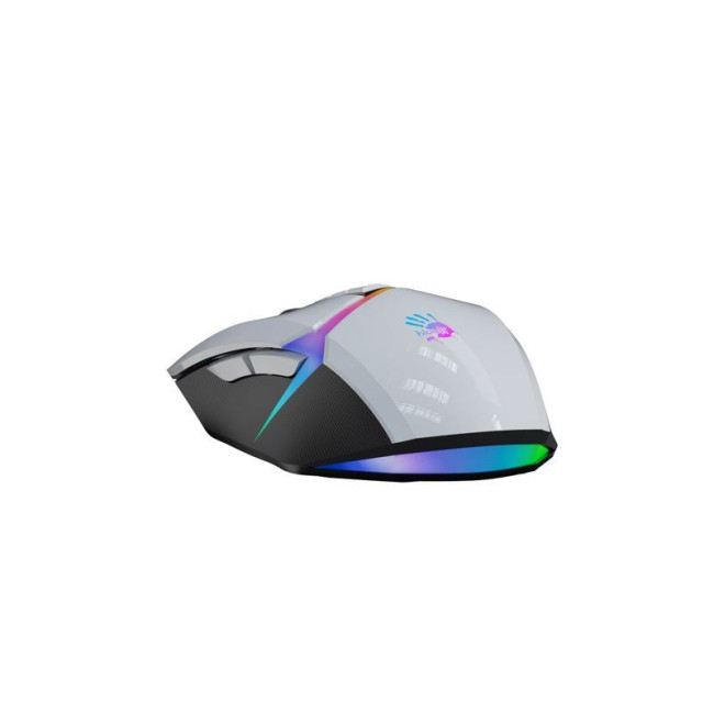 Ігрова миша Bloody Activated, RGB, 10000 CPI, 50M натискань, чорний + білий