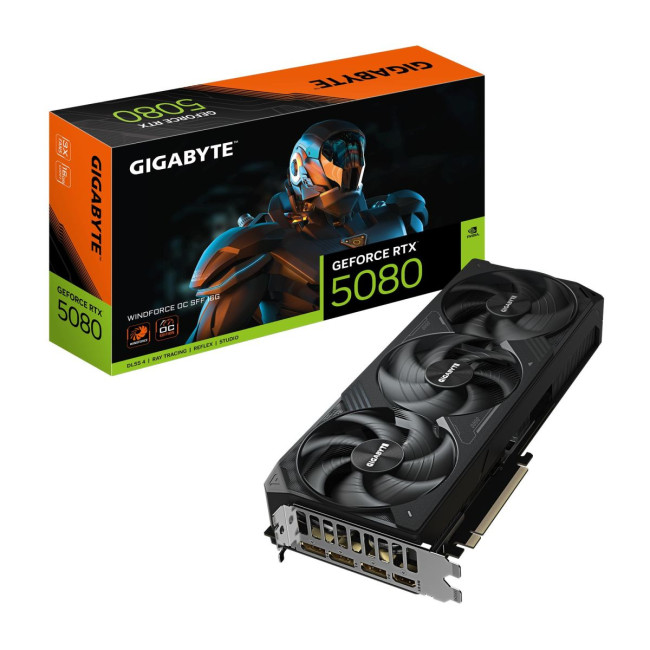 Відеокарта PCIE16 RTX5080 16GB GDDR7 GV-N5080WF3OC-16GD GIGABYTE