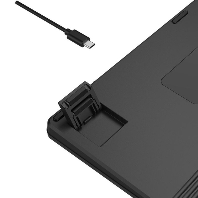 Клавіатура бездротова Fstyler, ножничні перемикачі, Bluetooth / 2.4 ГГц, з акумулятором, чорний