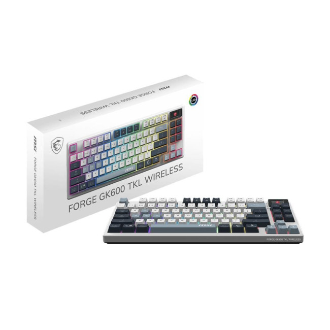 Клавіатура GAMING WHITE UA FORGE GK600 TKL MSI