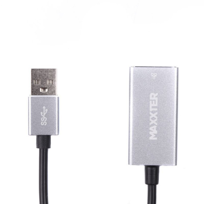 Адаптер, USB на Ethernet, 100 Mbps, метал, темно-сірий