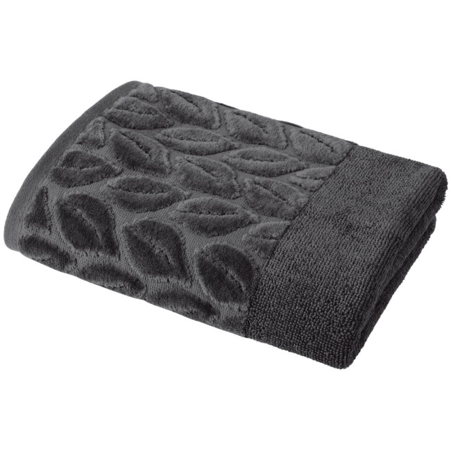 Рушник банний Soho 50х90 см Leaves Dark Gray 