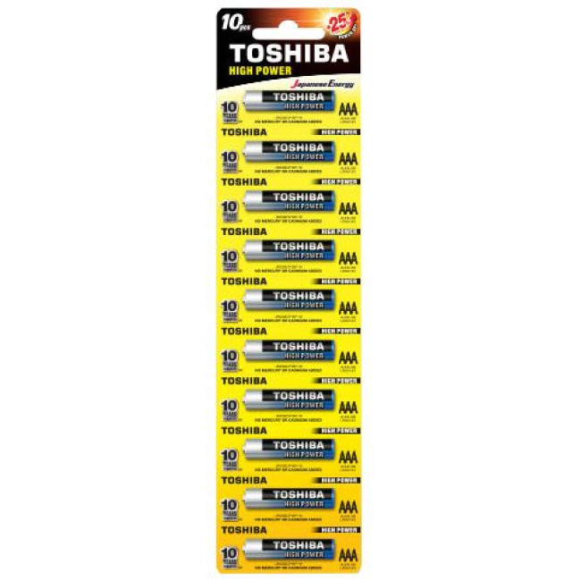 Батарейка Toshiba LR03 HP Alkaline BP 1X10