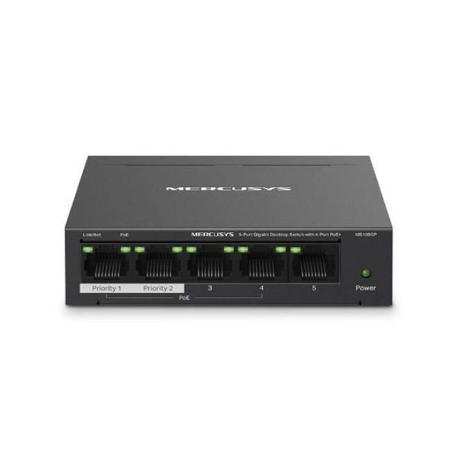 5-портовий настільний гігабітний комутатор з 4 портами РоЕ, MS105GP MERCUSYS