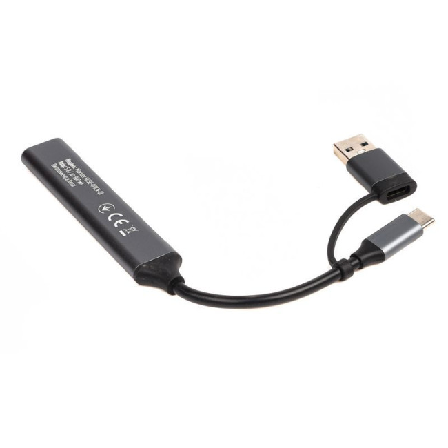 Хаб USB 3.0 Type-C на 4 порти, перехідник Type-A, 1xUSB-A 3.0, 2xUSB-A 2.0, 1xUSB-C