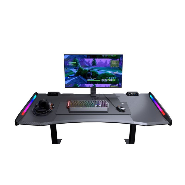 Стіл для геймера, ергономічний дизайн, USB 3.0/Audio хаб, RGB підсвічування, регулювання висоти