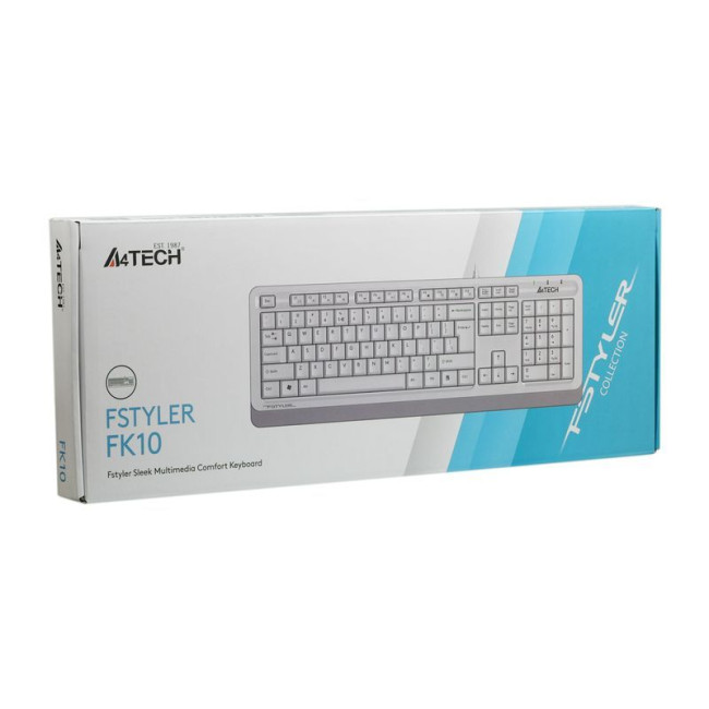 Клавіатура Fstyler Sleek Media Comfort, USB, білий