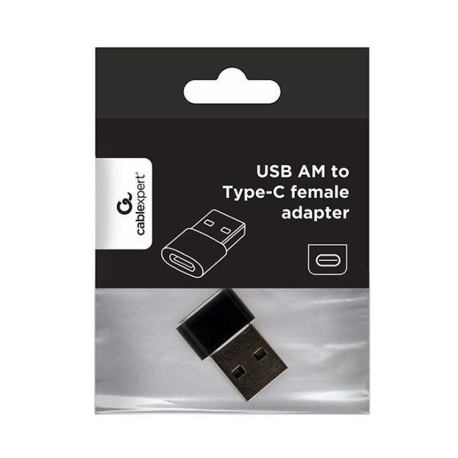 Перехідник USB 2.0, А-тато/C-мама, алюміній