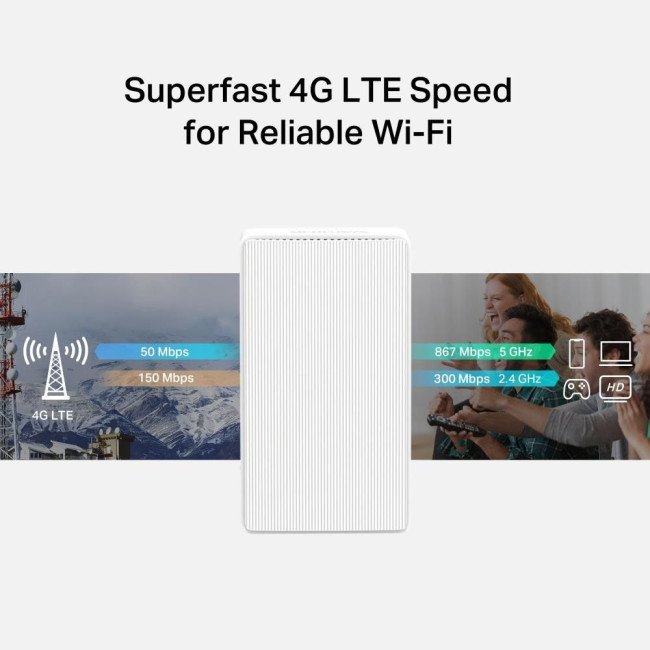 Точка доступу з функцією маршрутизації, мережеве обладнання 1200MBPS 4G LTE DUAL BAND MB130-4G MERCUSYS