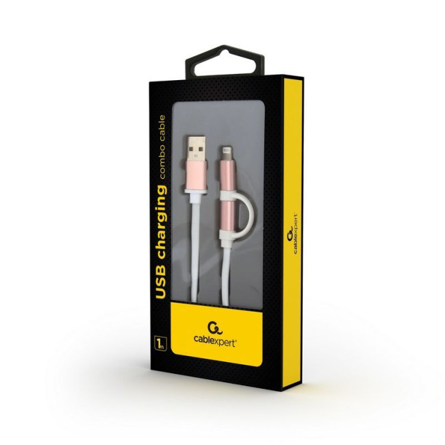 Кабель USB 2.0 AM-тато/Lightning/Micro USB, 1 м