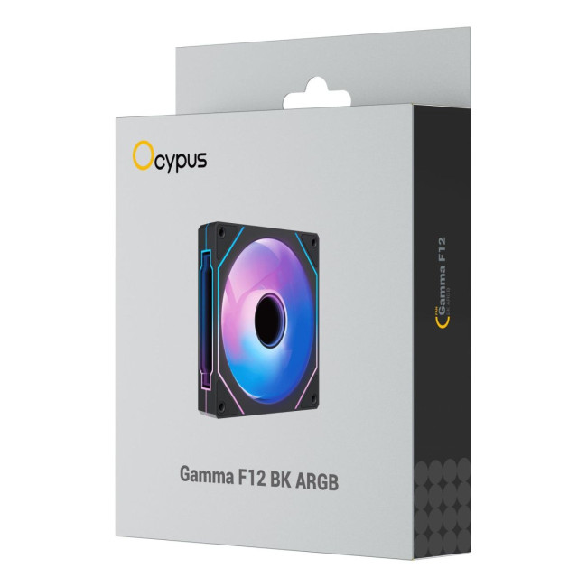 Корпусний вентилятор 120MM GAMMA F12 BK ARGB (GAMMA-F12-BK1AM00X-GL) OCYPUS