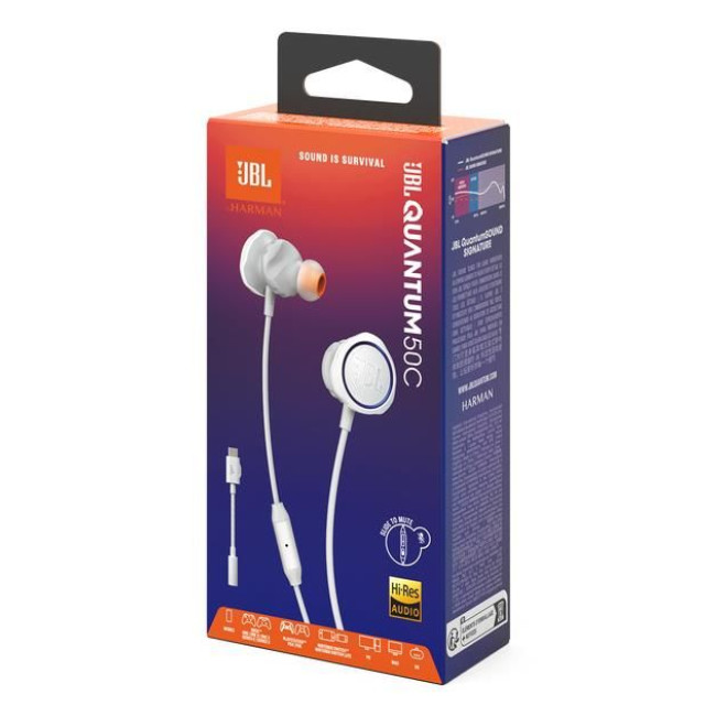 Навушники JBL JBLQTUM50CWHT