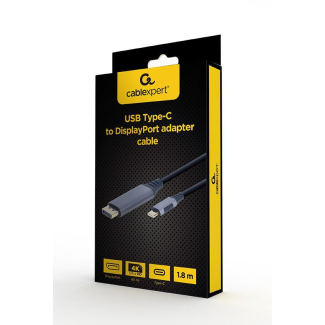 Кабель USB-C на DisplayPort, 4K 60 Гц, 1.8 м