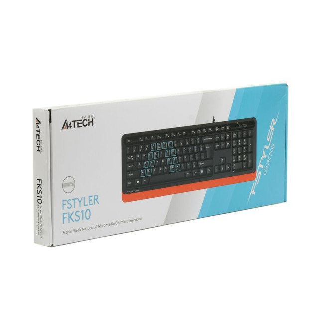 Клавіатура Fstyler Sleek MMedia Comfort, USB, помаранчевий