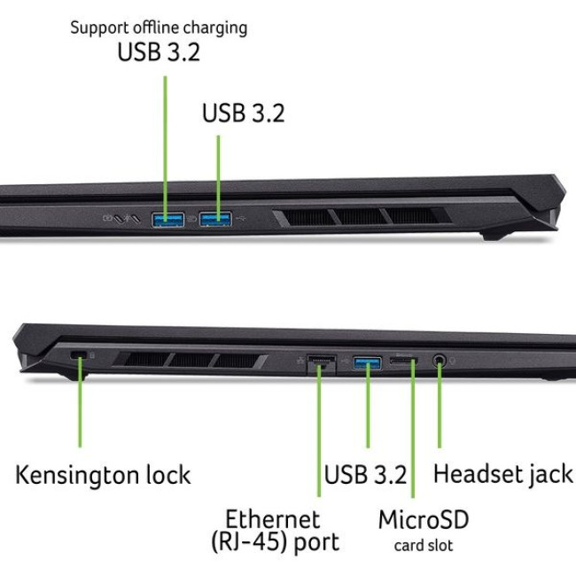 Ноутбук Acer Nitro V 16 ANV16-72-79NG (NH.QUSEU.00E) Obsidian Black