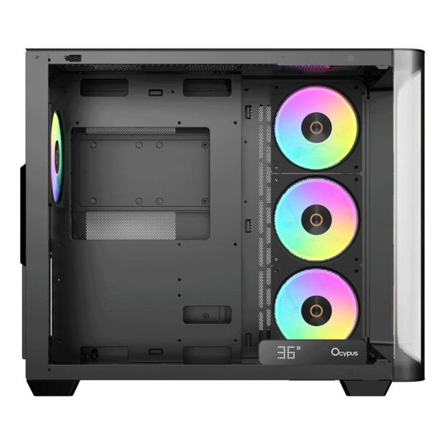 Корпус для комп'ютера IOTA C70 BK CURVE ARGB DIGITAL (IOTA-C70-BKD400CD-GL) OCYPUS