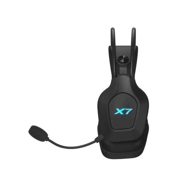 Гарнітура X7 USB з підсвічуванням, 2.4GHz+Bluetooth v5.3+AUX 4-Pin, чорна