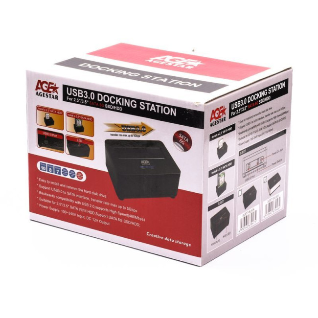 Док-станція, USB 3.0, срібло