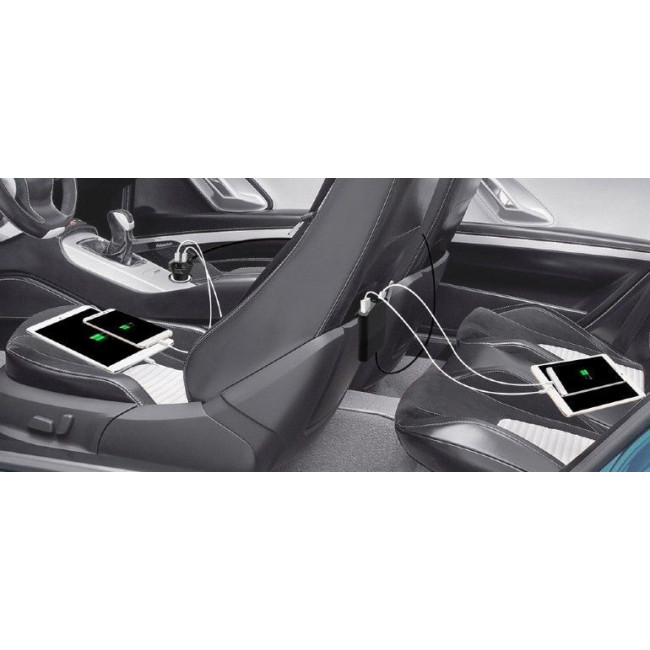 Автомобільний зарядний пристрій USB, 4 порти, 9.6 А