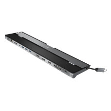 Док станція USB-C 10-в-1 (HDMI/PD/USB-A/USB-C/LAN/картридер/аудіо)