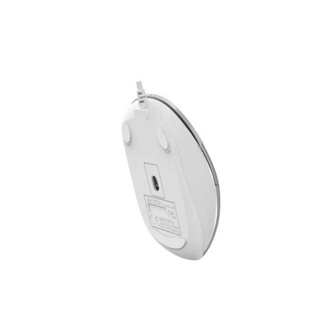Миша дротова Fstyler, USB, біле підсвічування, 1600 dpi, сірий+білий