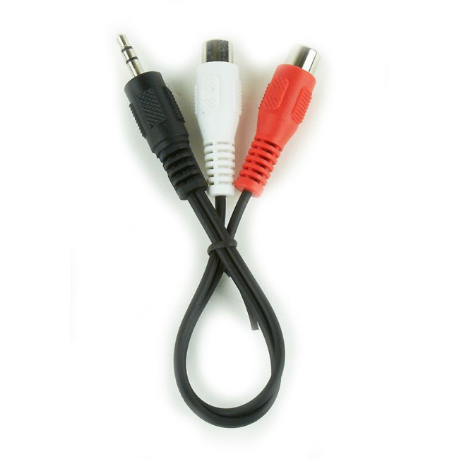 Кабель стерео аудіо, 3.5 мм/2 x RCA-тюльпан, 0.2 м