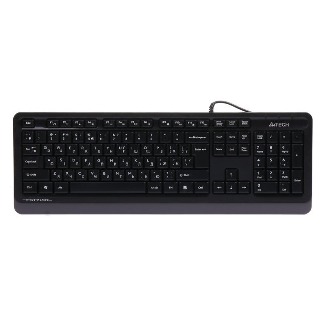 Клавіатура Fstyler Sleek MMedia Comfort, USB, сірий