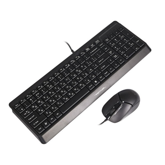 Комплект дротовий Fstyler клавіатура+миша, чорний, USB