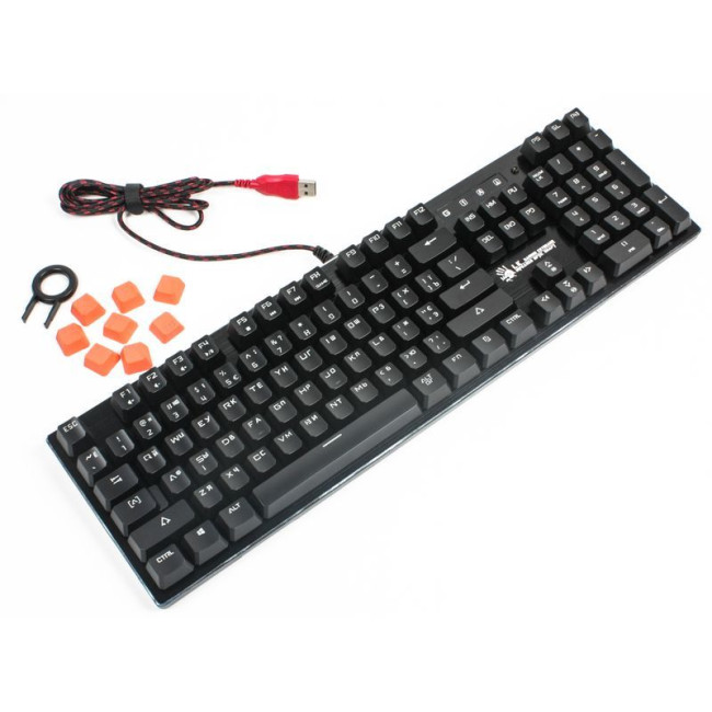 Клавіатура механічна ігрова, USB, LED-підсвічування, Full Light Strike Red