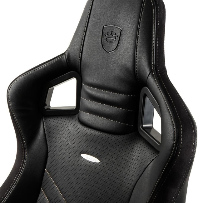 Ігрове крісло Noblechairs EPIC штучна шкіра, чорний/золотий