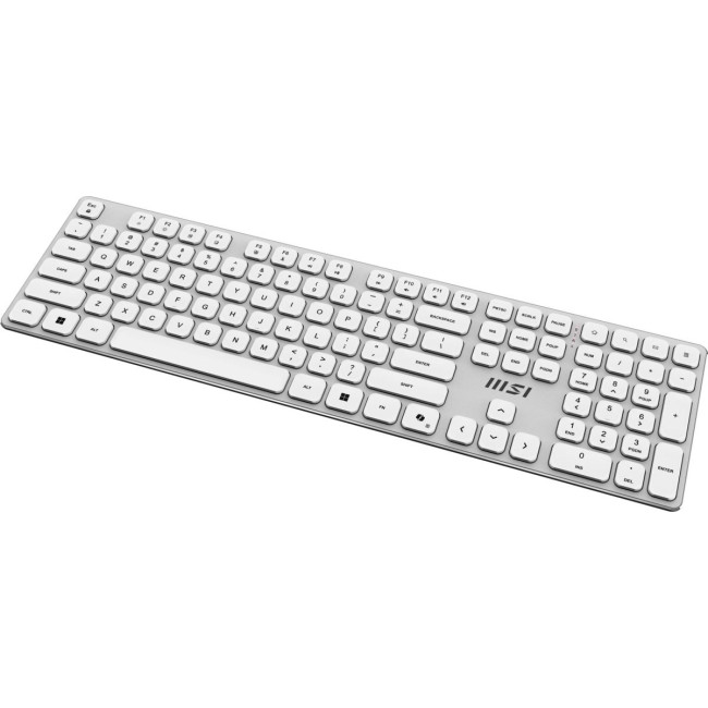 Комплект бездротовий клавіатура + миша MSI K210 W, білий