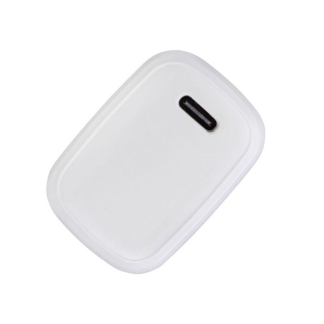 Мережевий зарядний пристрій, 1 USB Type-C, PD 20 Вт, кабель Type-C, білий
