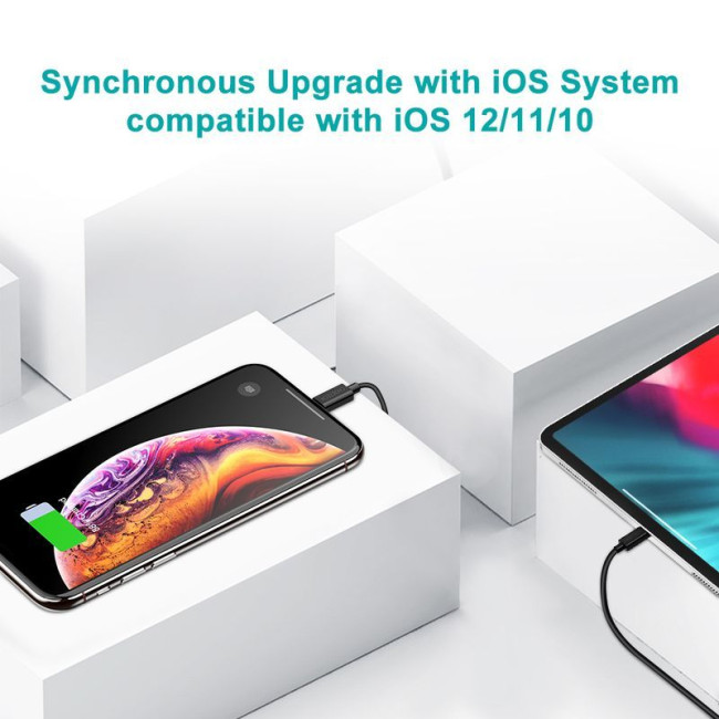 Кабель USB 2.0 А-тато/Lightning , MFI, 1.8 м, преміум, 2.1 А