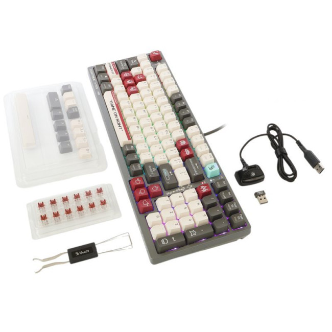Клавіатура механічна ігрова, USB, RGB підсвічування, BLMS Red Plus Switch
