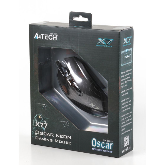 Миша ігрова X7 Oscar Neon Maze Black, оптична 2400 CPI, USB