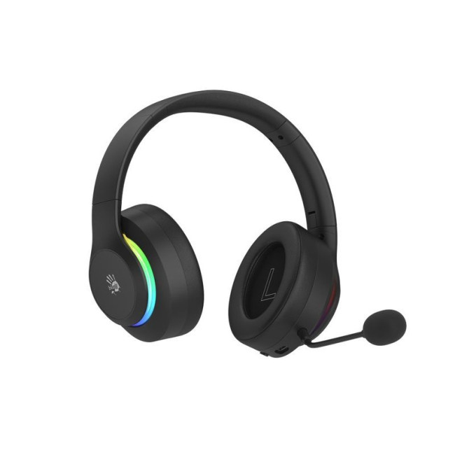 Ігрові бездротові навушники з мікрофоном, RGB підсвічування, Bluetooth + 2.4GHz + 3.5 jack