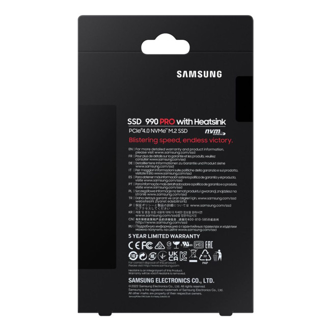 Твердотільний запам’ятовувальний пристрій накопичувач (SSD) G4 M.2 NVME 1TB W/HS 990 PRO MZ-V9P1T0CW SAMSUNG