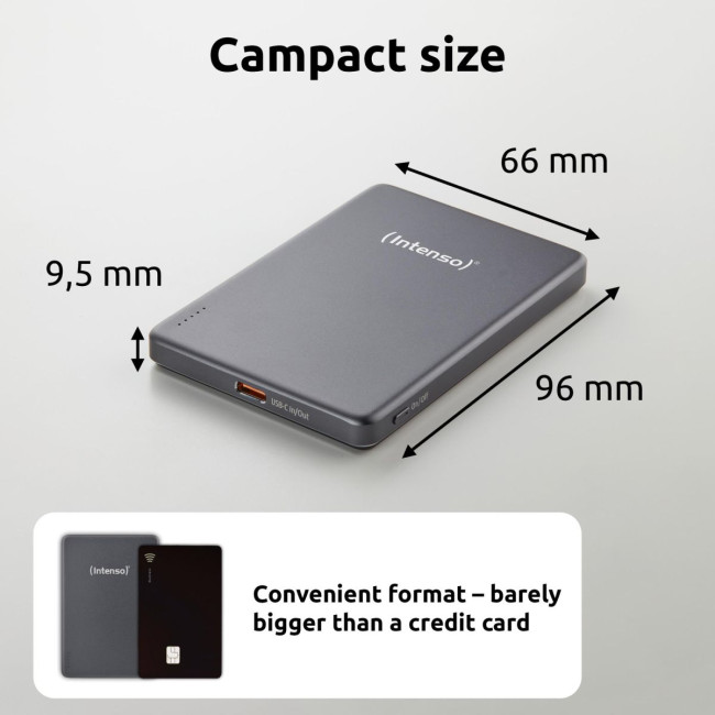 Портативний зарядний пристрій USB 5000MAH MAG GREY MW5000 7344024 INTENSO